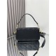 BAGUETTE canvas Laser Cut Strap bag Black High