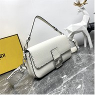 BAGUETTE Selleria bag with oversized topstitching White High