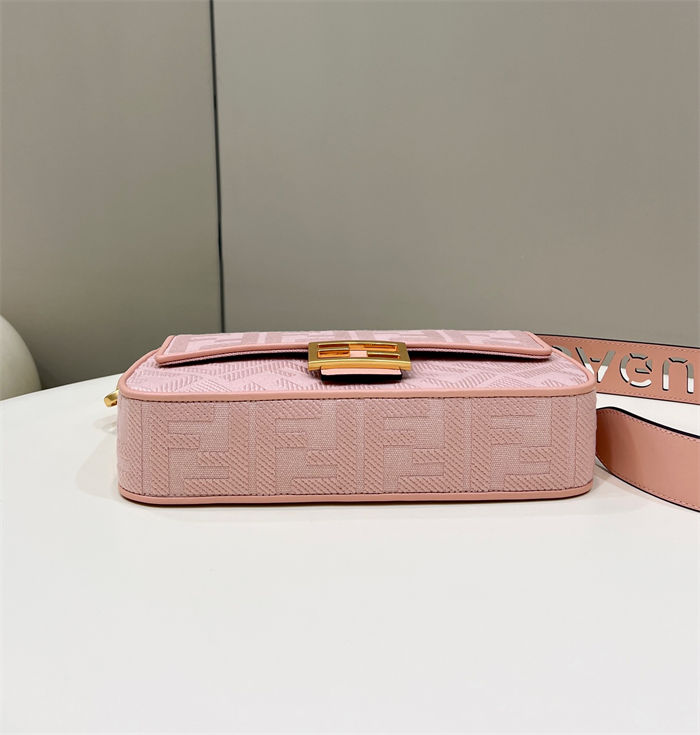 BAGUETTE canvas Laser Cut Strap bag Pink High