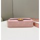 BAGUETTE canvas Laser Cut Strap bag Pink High