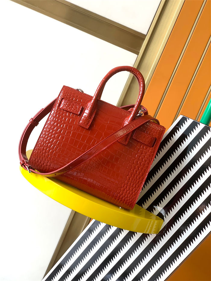 CLASSIC SAC DE JOUR NANO IN Crocodile Red High