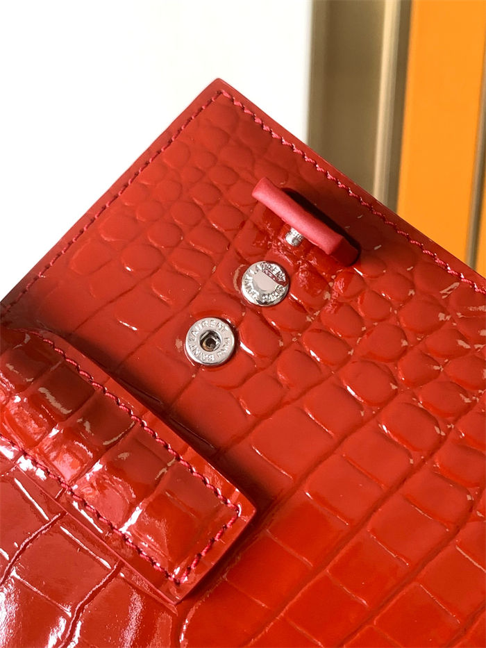 CLASSIC SAC DE JOUR NANO IN Crocodile Red High