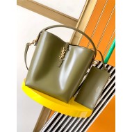 LE 37 IN SHINY LEATHER BUCKET BAG High