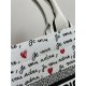 SMALL Dior BOOK TOTE Dioramour Je Vous Adore Embroidery With Strap High