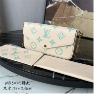 Louis Vuitton FÉLICIE POCHETTE Monogram Empreinte M83025 Green High