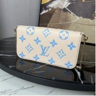 Louis Vuitton FÉLICIE POCHETTE Monogram Empreinte M83025 Blue High