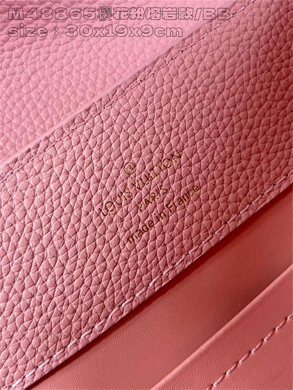 Louis Vuitton Capucines East-West MM Grained calfskin M48865/M24664 Pink High