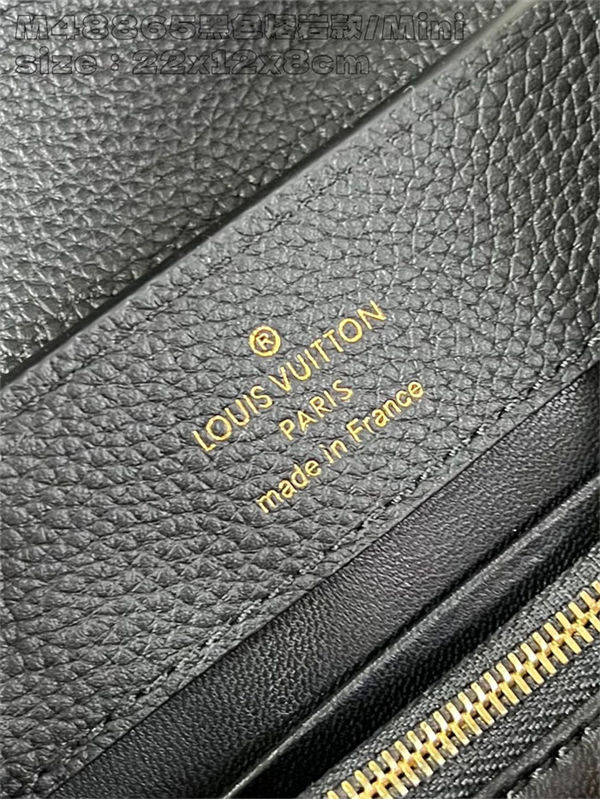 Louis Vuitton Capucines East-West Mini Grained calfskin M48865/M24671 Black High