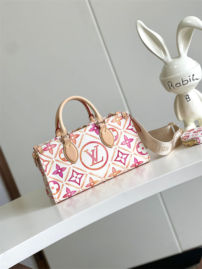 Louis Vuitton ONTHEGO East West Monogram Tiles coated canvas M25318 Coral High