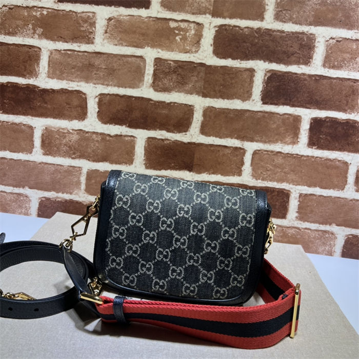 Gucci Horsebit 1955 mini bag 658574 Denim Black High