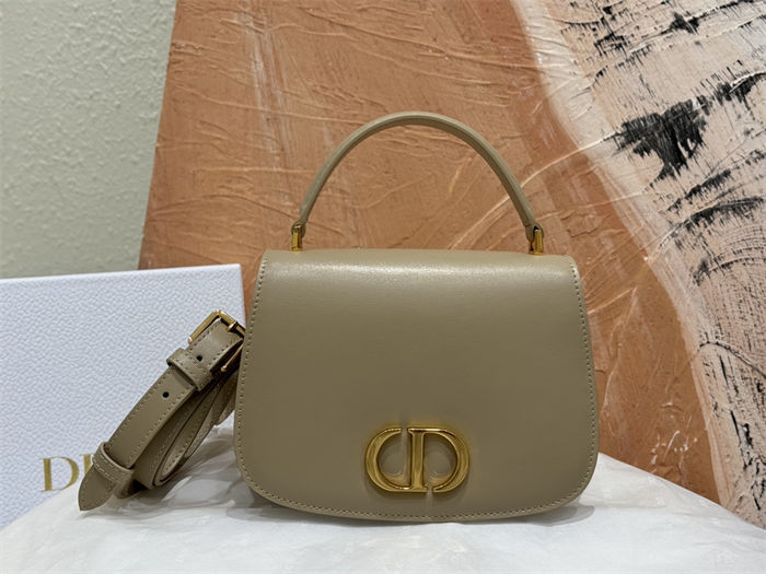 30 Montaigne Avenue Top Handle Bag Medium Calfskin Powder Beige High