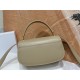 30 Montaigne Avenue Top Handle Bag Small Calfskin Powder Beige High