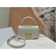 30 Montaigne Avenue Top Handle Bag Small Calfskin Latte High