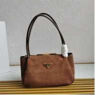 Prada Medium suede shoulder bag 1BA444 High