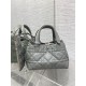 DIOR TOUJOURS BAG SMALL Macrocannage Calfskin Stone Gray High