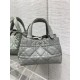 DIOR TOUJOURS BAG SMALL Macrocannage Calfskin Stone Gray High