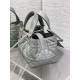 DIOR TOUJOURS BAG SMALL Macrocannage Calfskin Stone Gray High