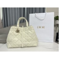 DIOR TOUJOURS BAG LARGE Macrocannage Calfskin Latte High