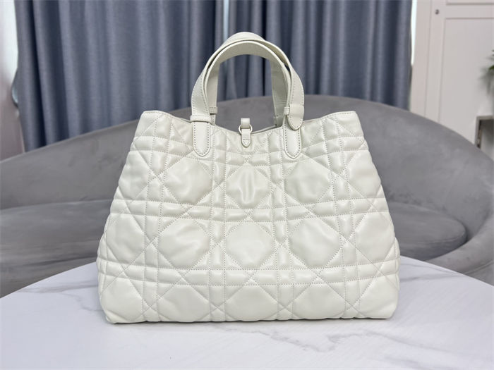 DIOR TOUJOURS BAG LARGE Macrocannage Calfskin Latte High