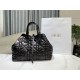 DIOR TOUJOURS BAG LARGE Macrocannage Crinkled Calfskin Black High