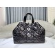 DIOR TOUJOURS BAG LARGE Macrocannage Crinkled Calfskin Black High