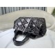 DIOR TOUJOURS BAG LARGE Macrocannage Crinkled Calfskin Black High