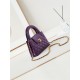 Chanel MINI SHOPPING BAG AS4416 Shiny Aged Calfskin & Gold-Tone Metal Purple High