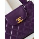 Chanel MINI SHOPPING BAG AS4416 Shiny Aged Calfskin & Gold-Tone Metal Purple High