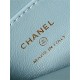 Chanel CLUTCH WITH CHAIN AP3435 Shiny Aged Calfskin & Gold-Tone Metal Blue High