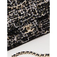 SMALL FLAP BAG AS3269 Sequins & Gold-Tone Metal A