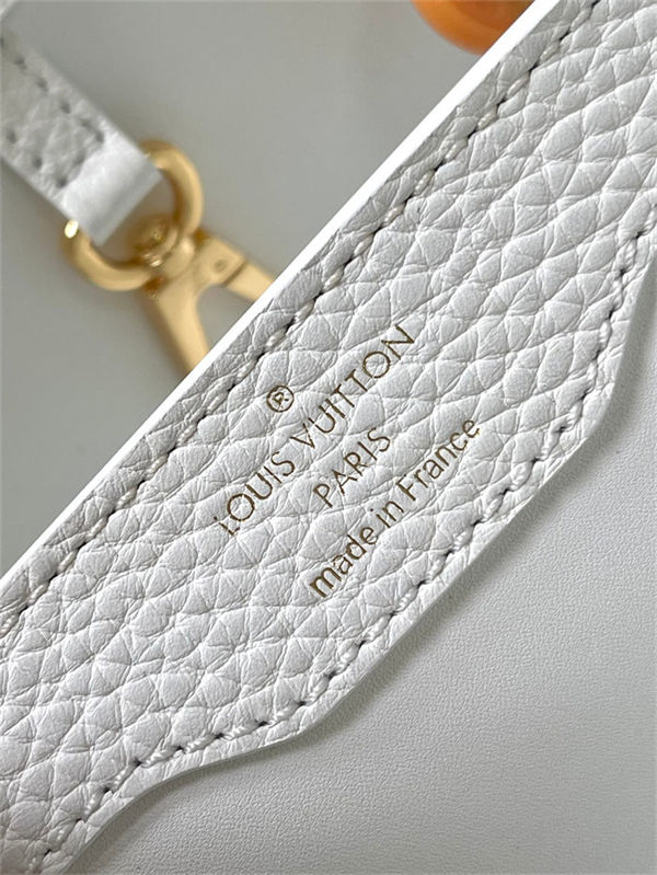 Louis Vuitton Capucines MM Bag Taurillon Leather M20708 White High