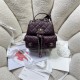 Chanel SMALL BACKPACK AS3787 Grained Shiny Calfskin & Gold-Tone Metal Burgundy A