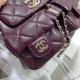 Chanel SMALL BACKPACK AS3787 Grained Shiny Calfskin & Gold-Tone Metal Burgundy A