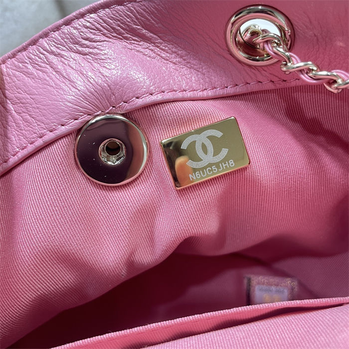 Chanel SMALL BACKPACK AS3787 Calfskin & Gold-Tone Metal Pink A