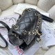 Chanel SMALL BACKPACK AS3787 Calfskin & Gold-Tone Metal Black A