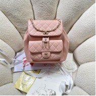 Chanel Duma Backpack 3618 Calfskin Gold-Tone Metal Pink A