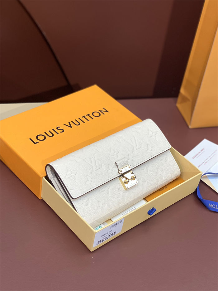 Louis Vuitton SARAH WALLET Monogram Empreinte M83276 White High