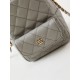 Chanel Mini Backpack Grained Calfskin Gold-Tone Metal AP3753 Grey High