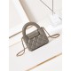 Chanel CLUTCH WITH CHAIN AP3435 Shiny Aged Calfskin & Gold-Tone Metal Grey High