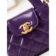 Chanel CLUTCH WITH CHAIN AP3435 Shiny Aged Calfskin & Gold-Tone Metal Purple High