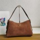 Prada Aimée Large Shoulder Bag Suede 1BC228 High