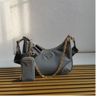 Prada Re-Edition 2005 Leather bag 1BH204 Grey High