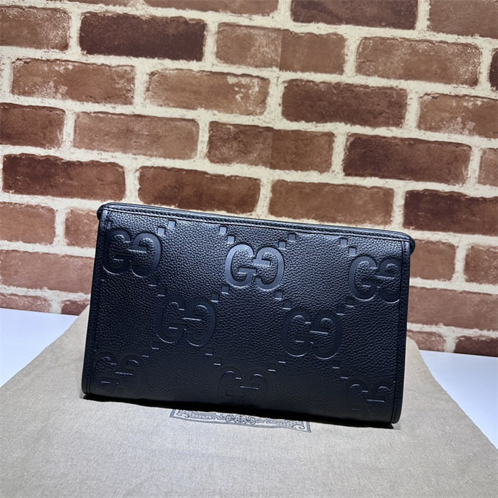 Gucci JUMBO GG POUCH 739490 Black High