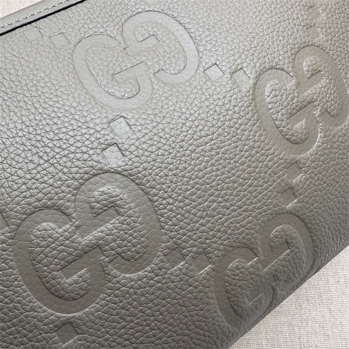 Gucci JUMBO GG POUCH 739490 Grey High