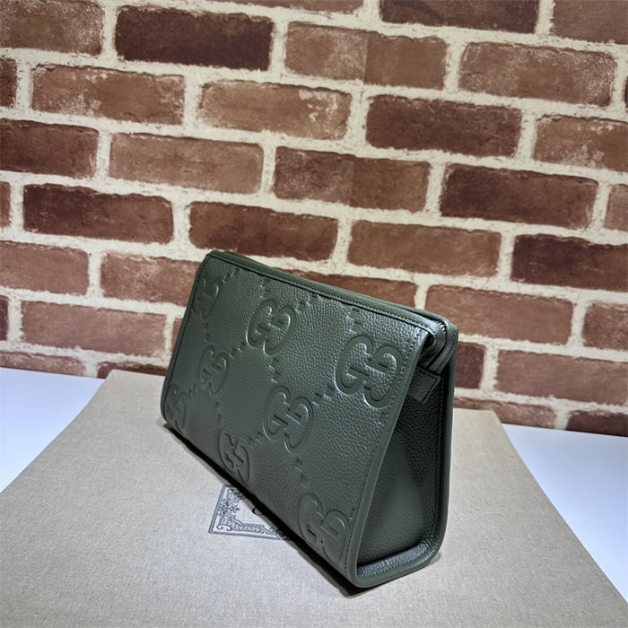 Gucci JUMBO GG POUCH 739490 Green High