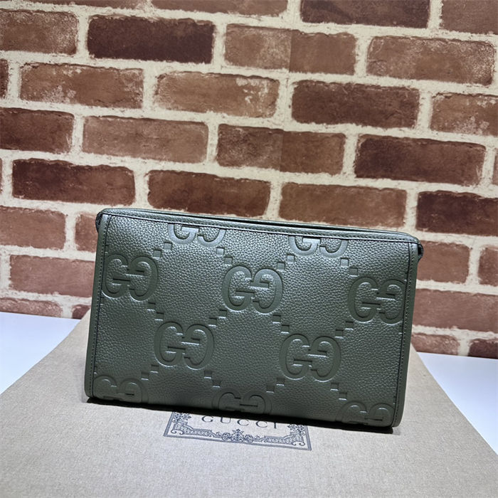 Gucci JUMBO GG POUCH 739490 Green High