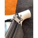 CASSANDRE MATELASSÉ LARGE POUCH IN GRAIN DE POUDRE LEATHER Black-Silver High