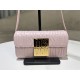 MISS DIOR FLAP BAG Quilted Miss Dior Allover Calfskin Pink High