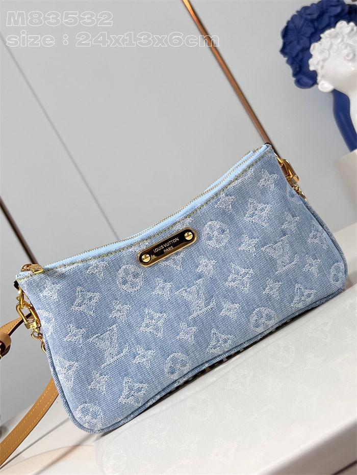 Louis Vuitton Liv Pochette Monogram denim M83532 High