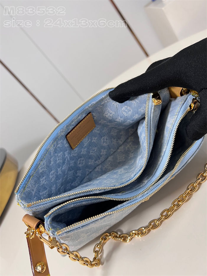 Louis Vuitton Liv Pochette Monogram denim M83532 High